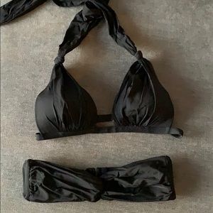 Black Bikini Top- Set of 2